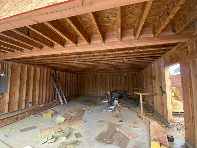 Interior framing gutted space